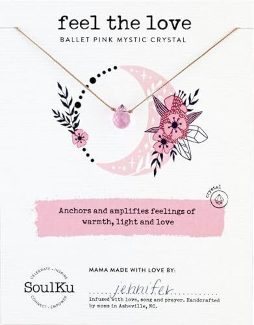 7671 Ballet Pink Mystic Necklace for Feel The Love - Handmade Necklace &